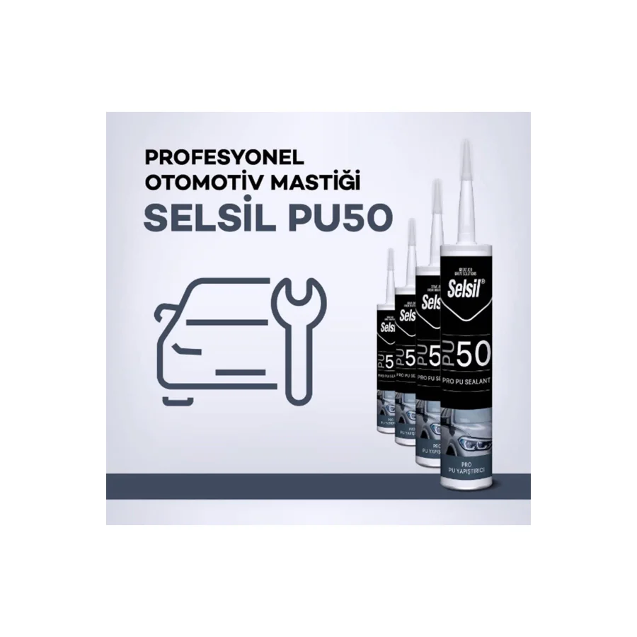 Selsil PU 50 Poliüretan Mastik Beyaz 280 Ml