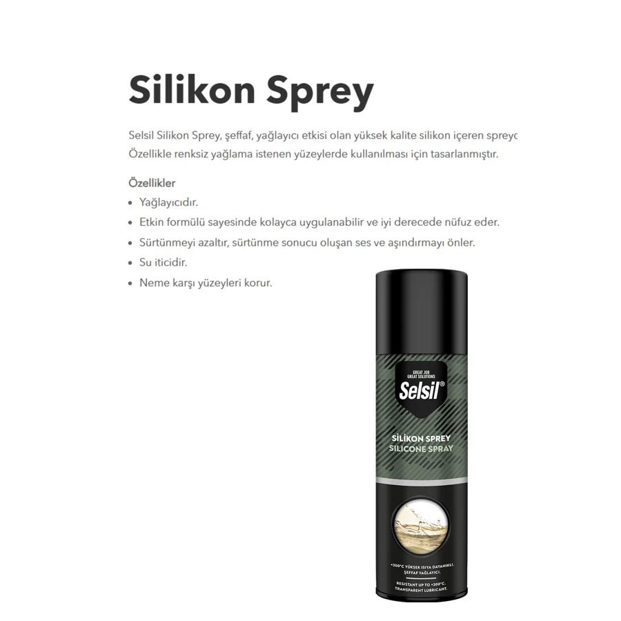 Selsil Silikon Sprey 500 Ml