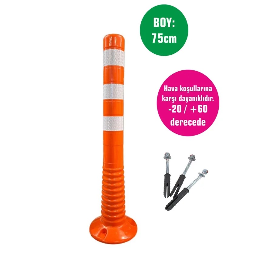 Şerit Ayırıcı Delinatör Duba 75 Cm 3 Reflektifli