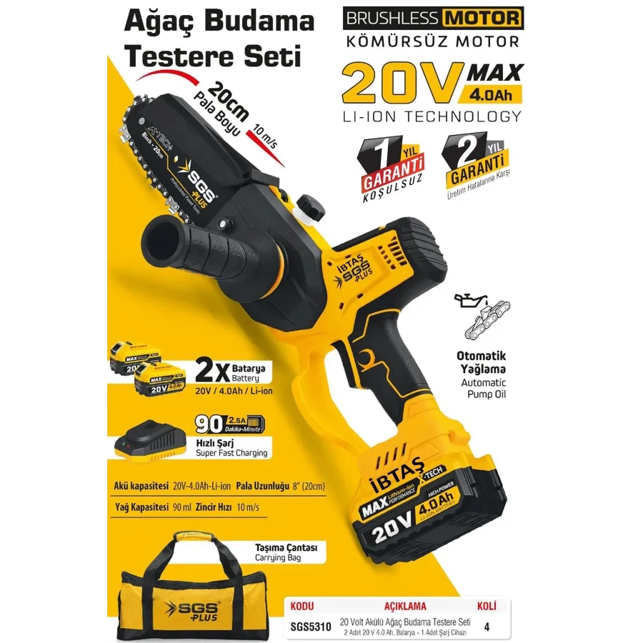 SGS Akülü Ağaç Budama Testeresi SGS5310