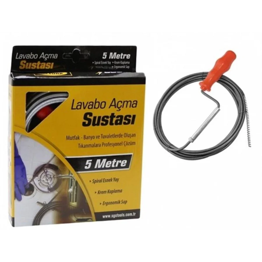 SGS Lavabo Gider Açma Sustası 5 Metre SGS972