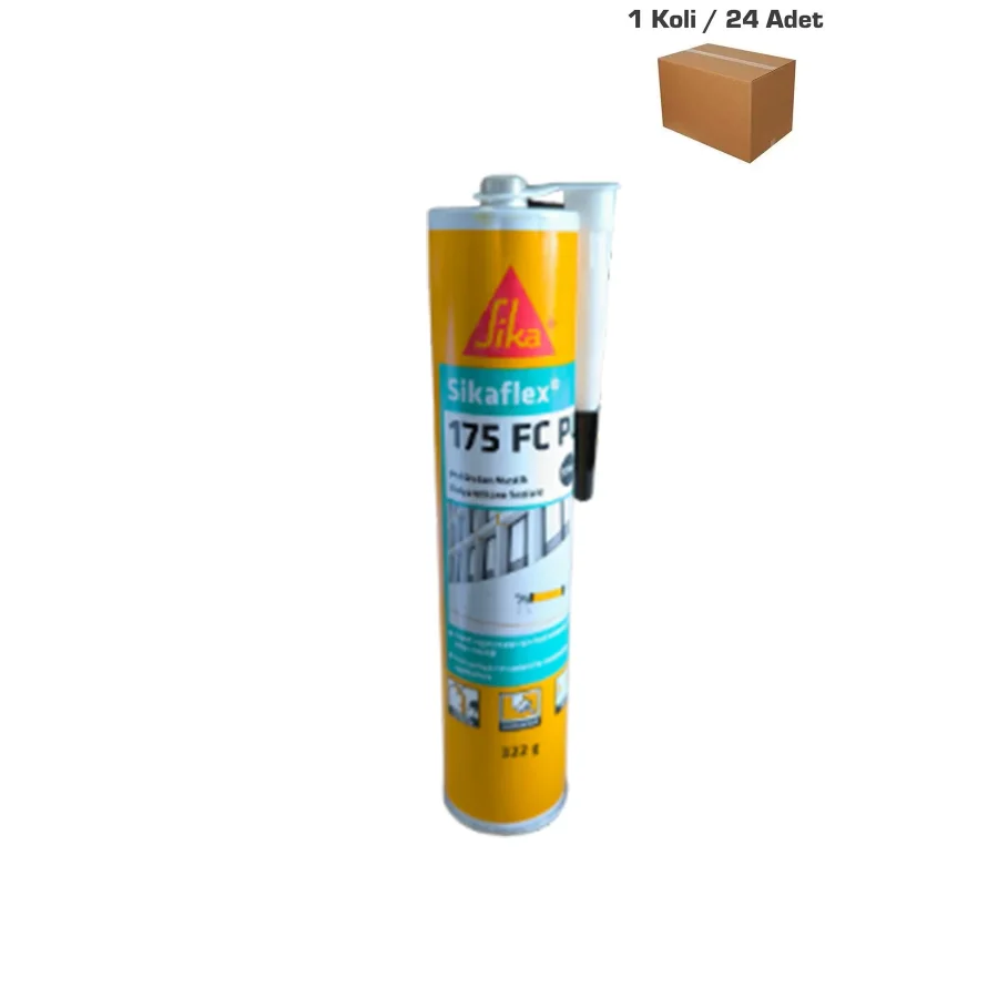 Sika 175 FC Poliüretan Mastik Siyah Koli 24 Adet
