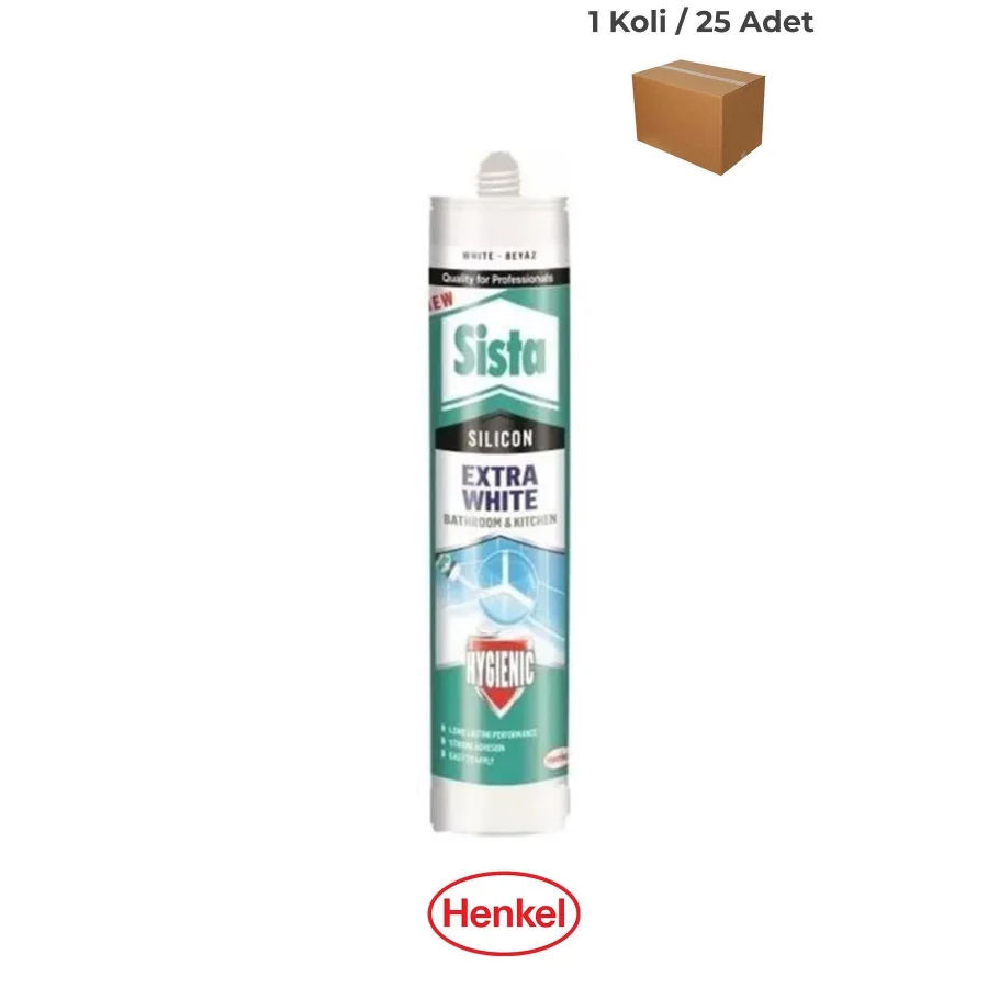 Sista Extra White Hygienic Silikon 280ml Koli 25 Adet