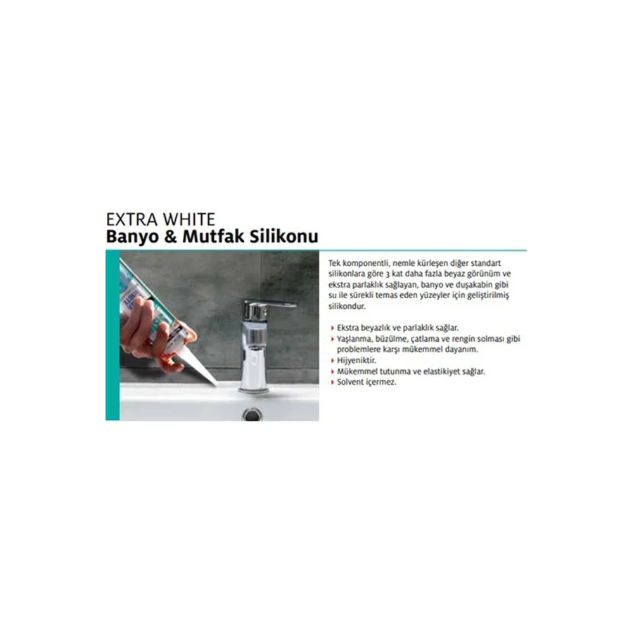 Sista Extra White Hygienic Silikon 280ml Koli 25 Adet