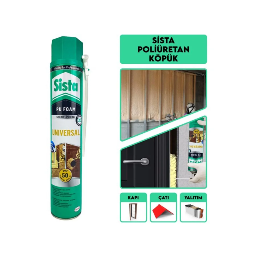 Sista Poliüretan Köpük Dolgu Montaj Köpüğü 750ml Koli 12 Adet