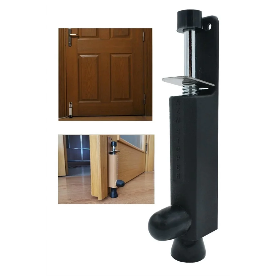 Siyah Azm Frenli Basmalı Kapı Stoperi Tampon