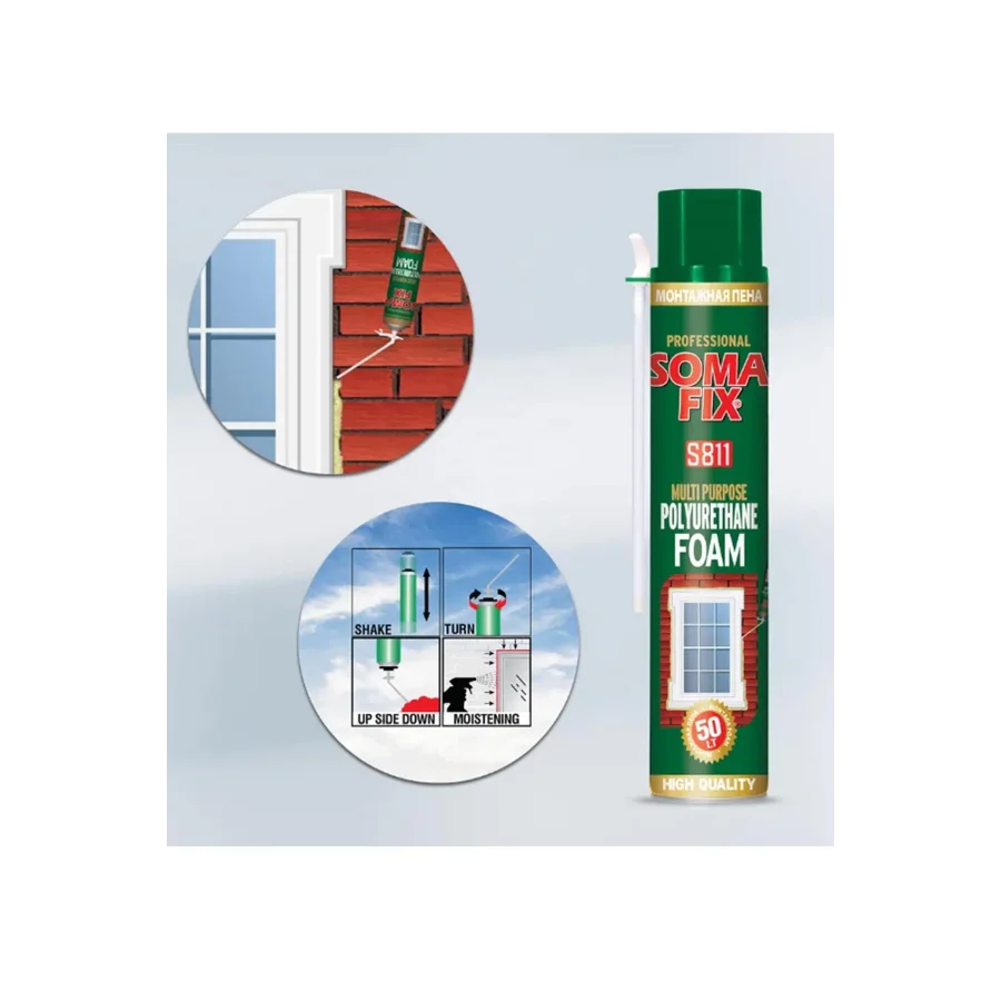 Somafix Poliüretan Köpük Dolgu Montaj Köpüğü S811 750 Ml
