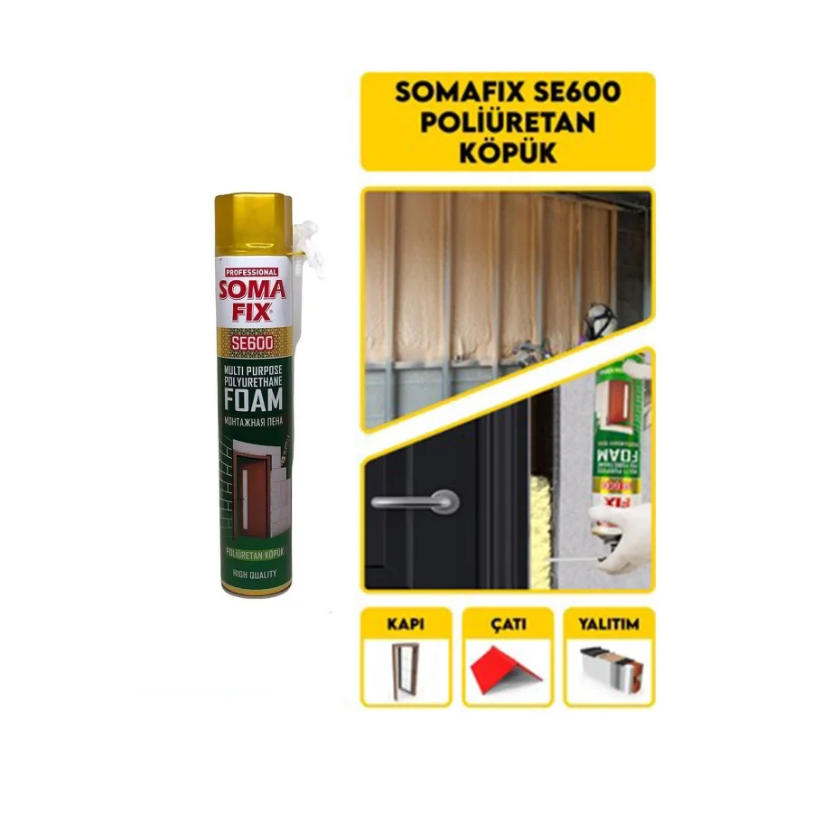 Somafix Poliüretan Köpük Dolgu Montaj Köpüğü SE600 600 Gr