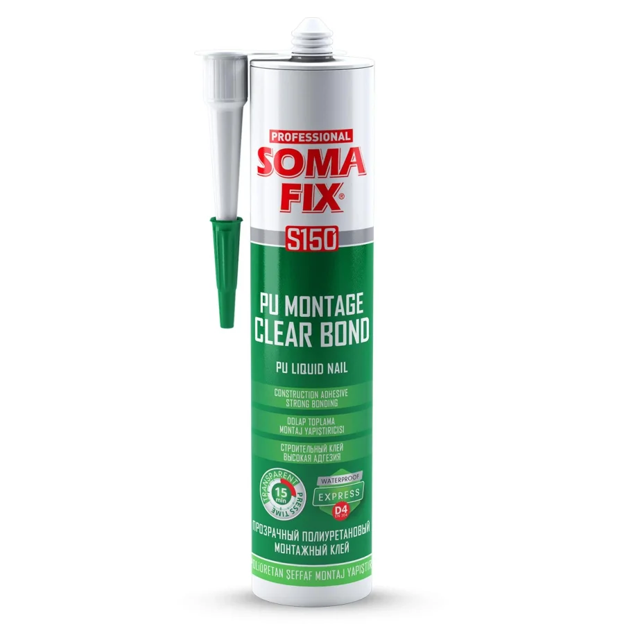Somafix Pu Sıvı Çivi S150 Güçlü Montaj Yapıştırıcısı 310 Ml