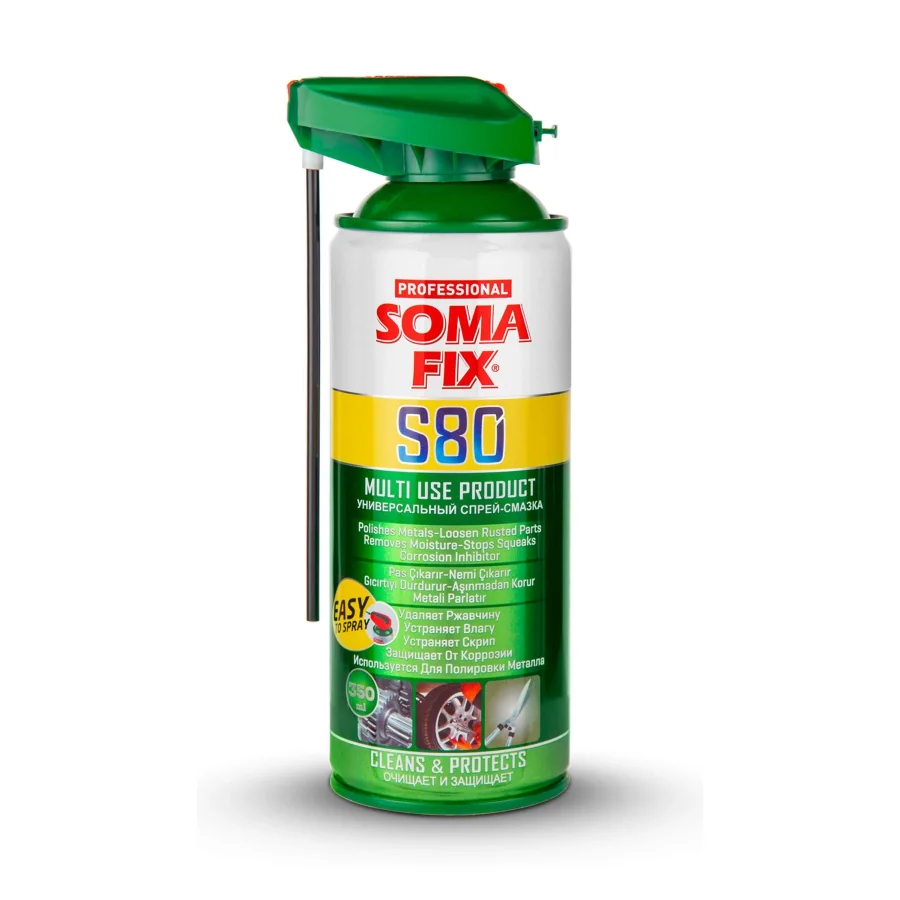Somafix S80 Çok Amaçlı Sprey Pas Sökücü ve Yağlayıcı Akıllı Pipet 350 Ml