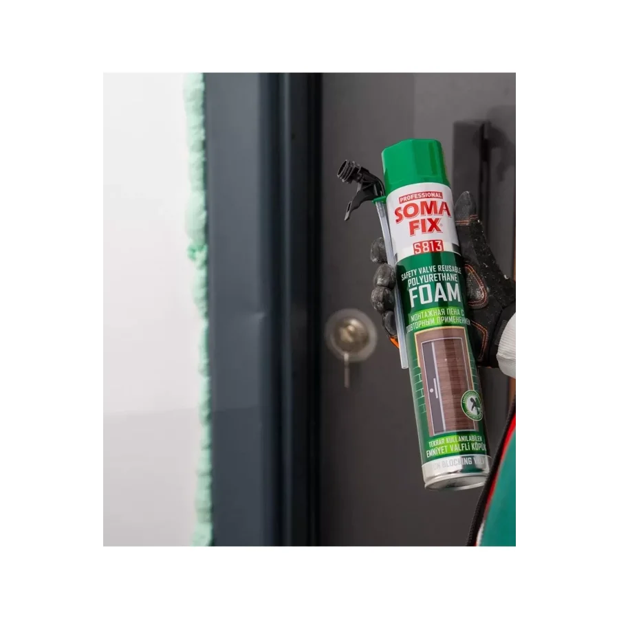 Somafix S813 Emniyet Valfli Poliüretan Köpük Koli 12 Adet