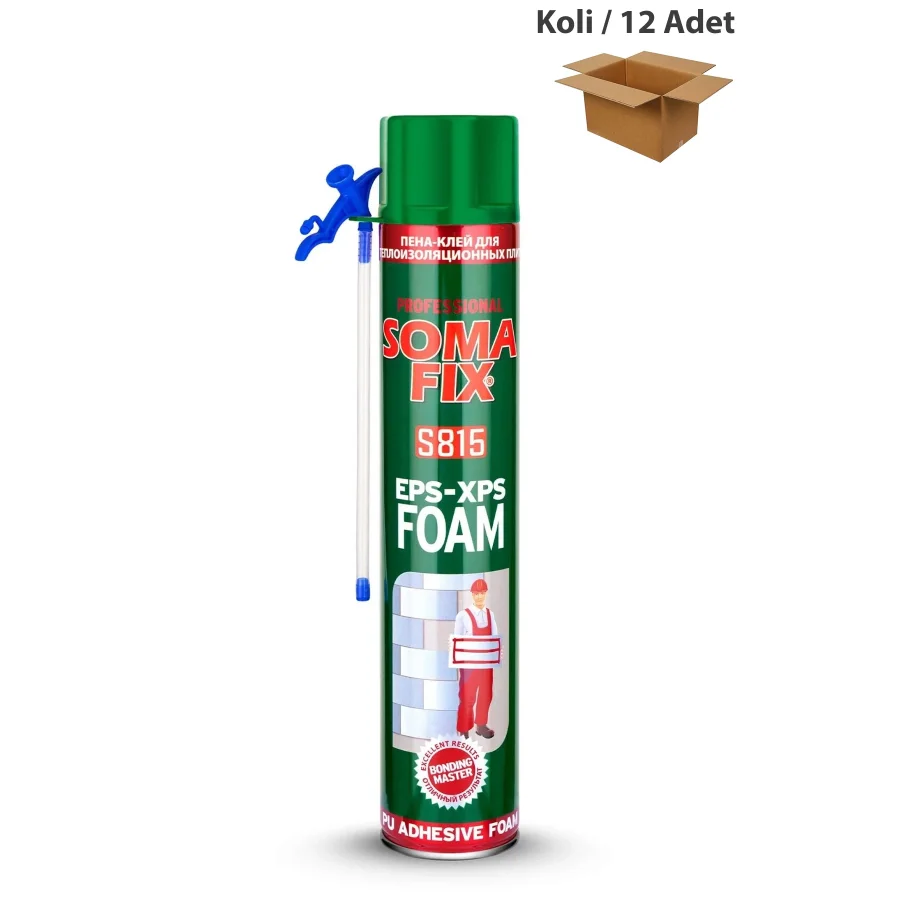 Somafix S815 Eps-Xps Pipetli Montalama Köpüğü 750 Ml Koli 12 Adet