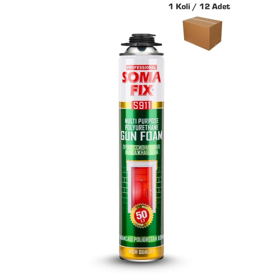 Somafix S911 Tabancalı Poliüretan Köpük 750 Ml Koli 12 Adet