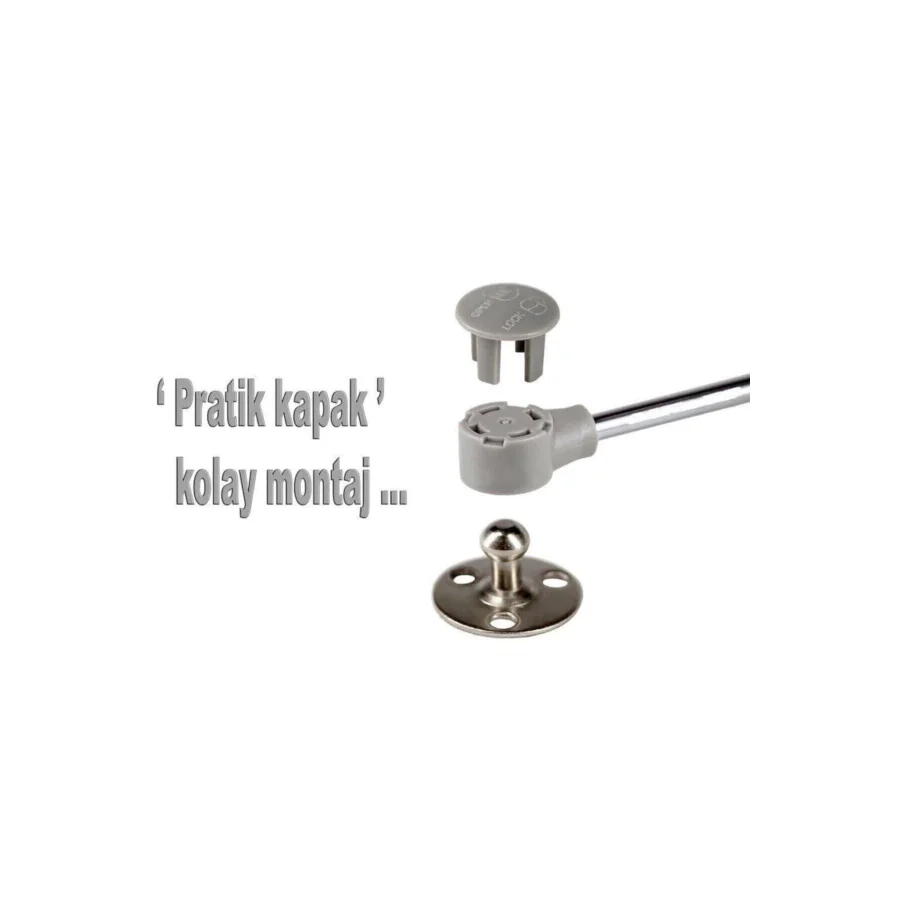 STD 120N Dolap Amortisörü Gazlı Piston Kapak Hidroliği 27 Cm