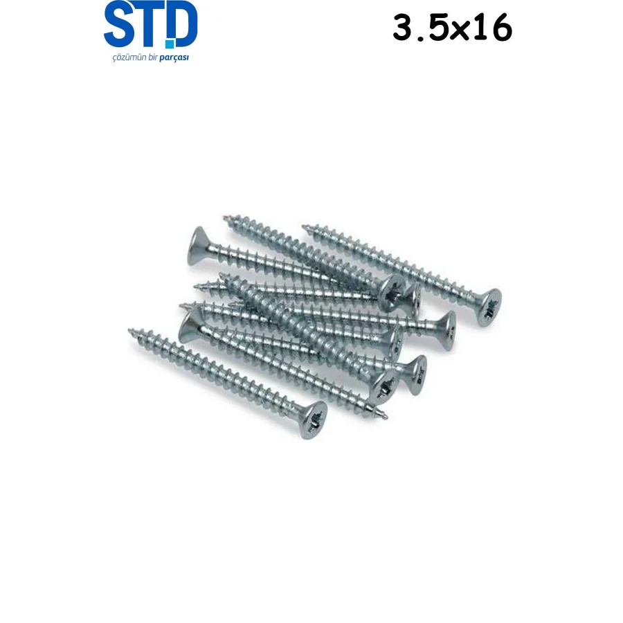 STD Ağaç ve Sunta Vidası 3.5x16 100 Adet