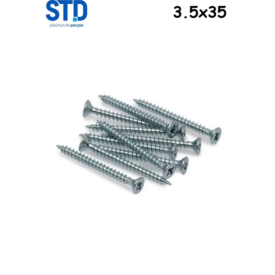 STD Ağaç ve Sunta Vidası 3.5x35 100 Adet