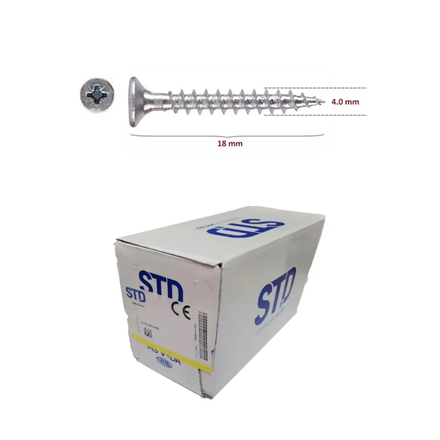 STD Ağaç ve Sunta Vidası 4x18 Kutu 1000 Adet