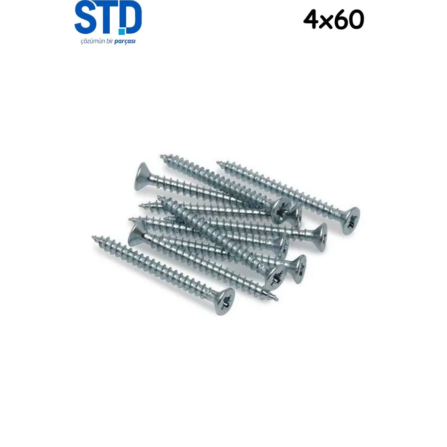 STD Ağaç ve Sunta Vidası 4x60 100 Adet