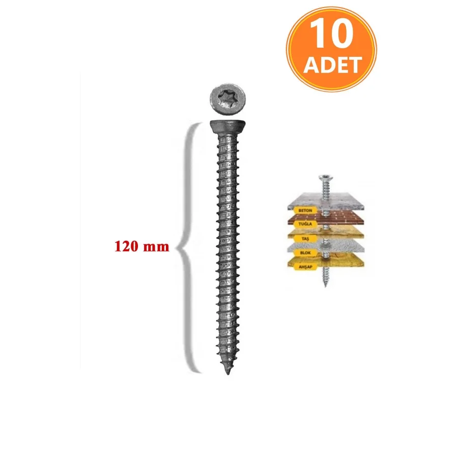 STD Buldeks Vida Panel Vidası 7.5x120 10 Adet