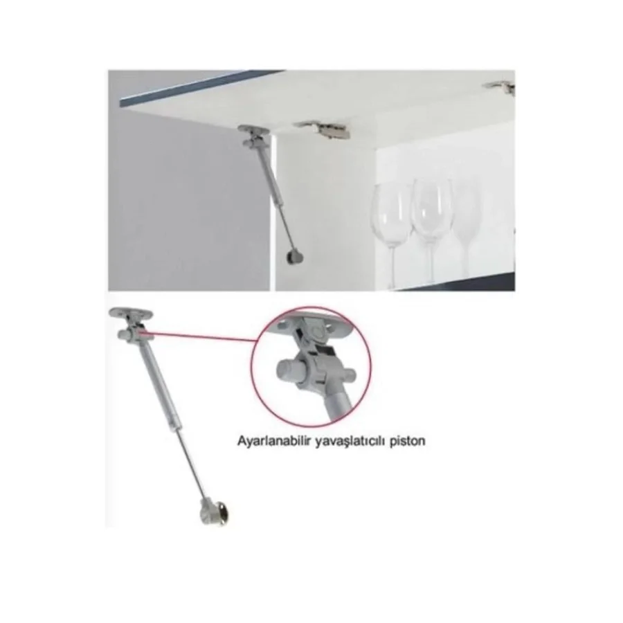 STD Frenli Gazlı Piston 100N Dolap Kapak Amortisörü Koli 100 Adet