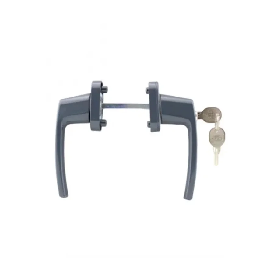 STD PVC Kilitli Pencere Kolu Çiftli Alüminyum Antrasit Gri