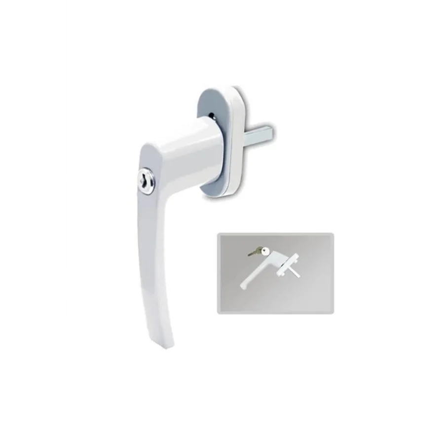 STD PVC Kilitli Pencere Kolu Çiftli Alüminyum Beyaz