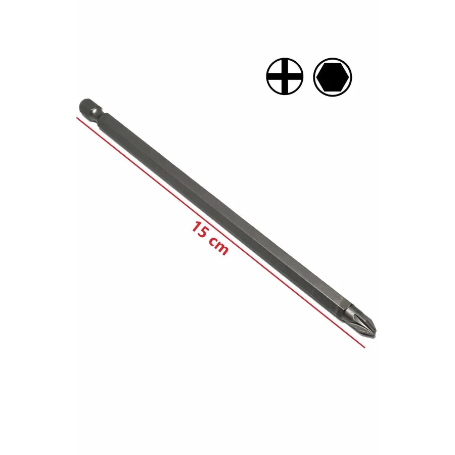 Sunta Vidası için Matkap Ucu Mıknatıslı Bits Uç Vidalama Aparatı Yıldız Uç PZ2x150mm