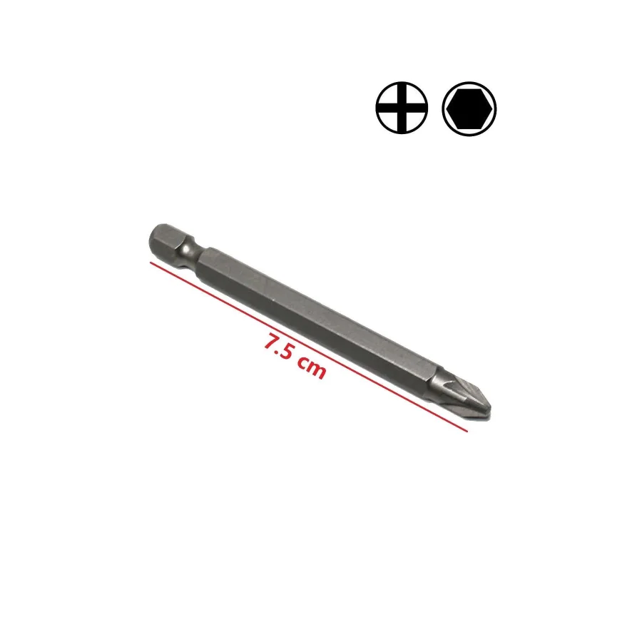 Sunta Vidası için Matkap Ucu Mıknatıslı Bits Uç Vidalama Aparatı Yıldız Uç PZ2x75mm