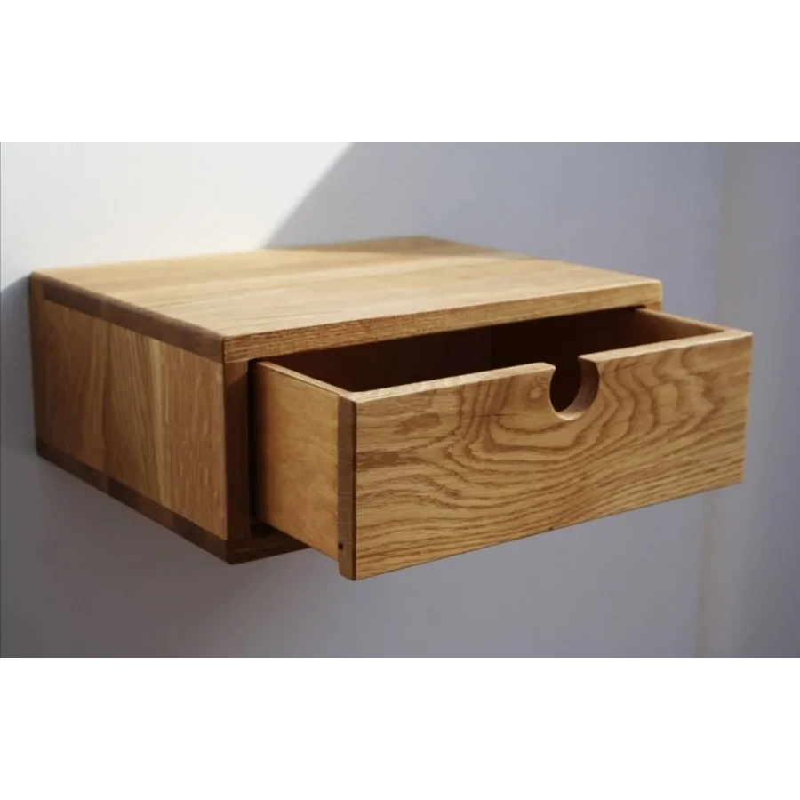 Tek Çekmeceli Modern Ahşap Komodin 45x20x30 Cm