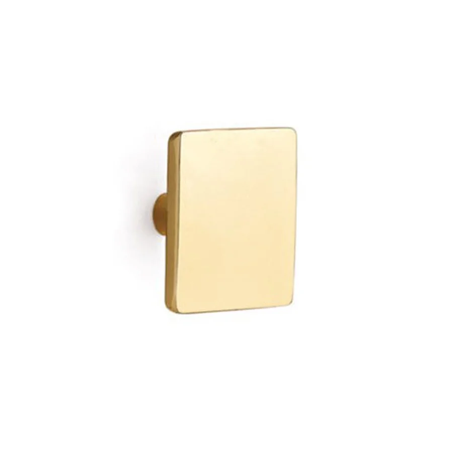Tek Vidalı Altın Kare Düğme Kulp Mobilya Kulpu Gold