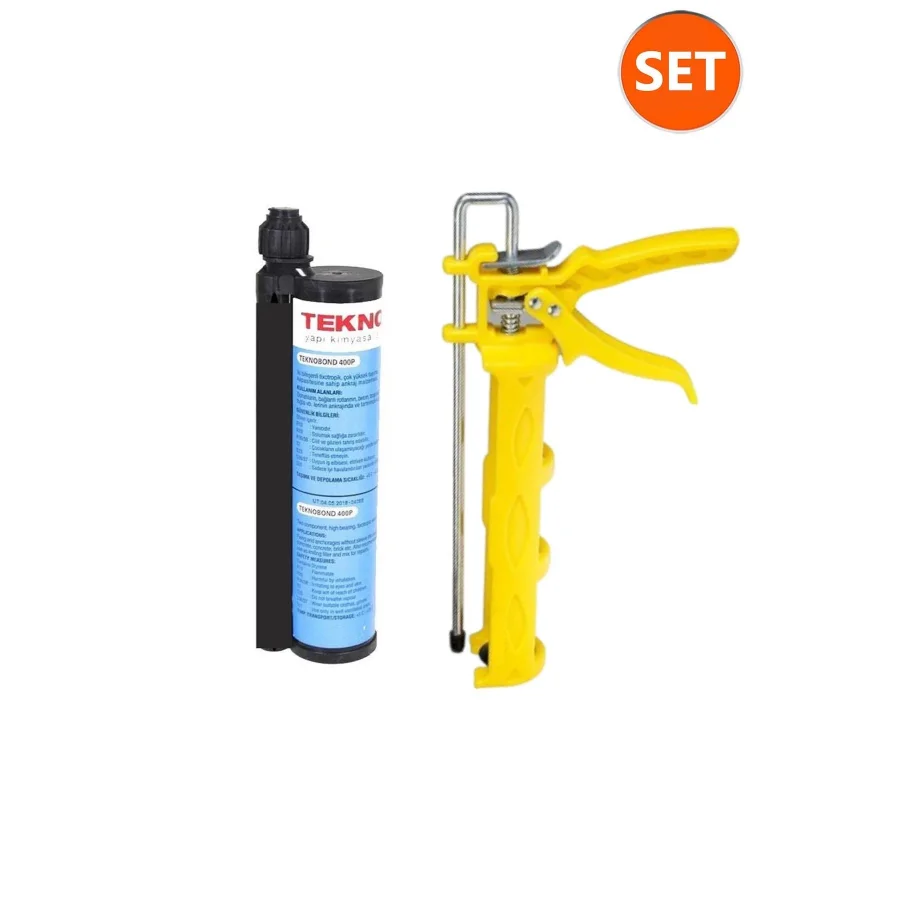 Tekno 400P Kimyal Dübel 345 Ml Epoksi Tabancası Seti