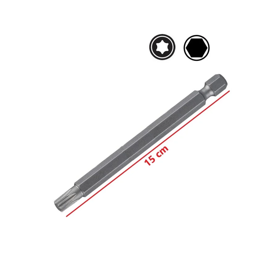 Torx Matkap Ucu Mıknatıslı Bits Uç Vidalama Aparatı Tork Uç T30x150mm