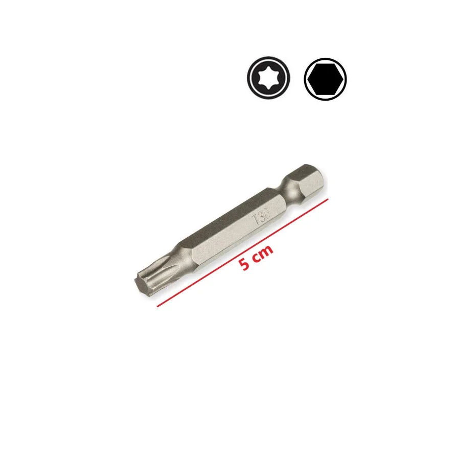 Torx Matkap Ucu Mıknatıslı Bits Uç Vidalama Aparatı Tork Uç T30x50mm