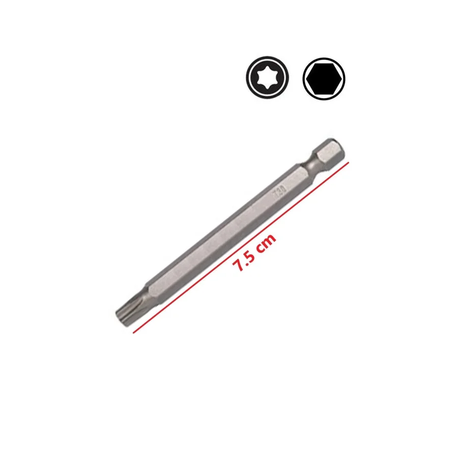 Torx Matkap Ucu Mıknatıslı Bits Uç Vidalama Aparatı Tork Uç T30x75mm