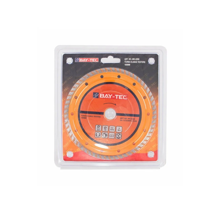 Turbo Elmas Testere 180 Mm Granit Mermer Seramik Asfalt Beton Kesme Testeresi