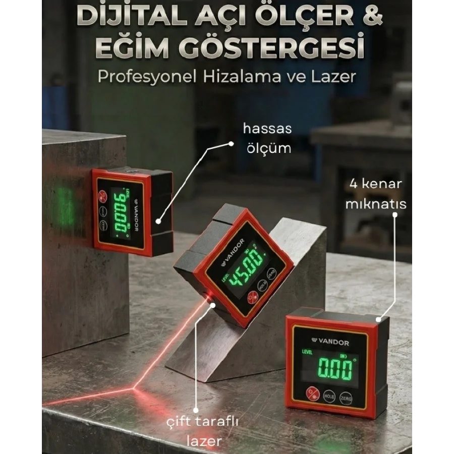 Vandor Dijital Açı Ölçer