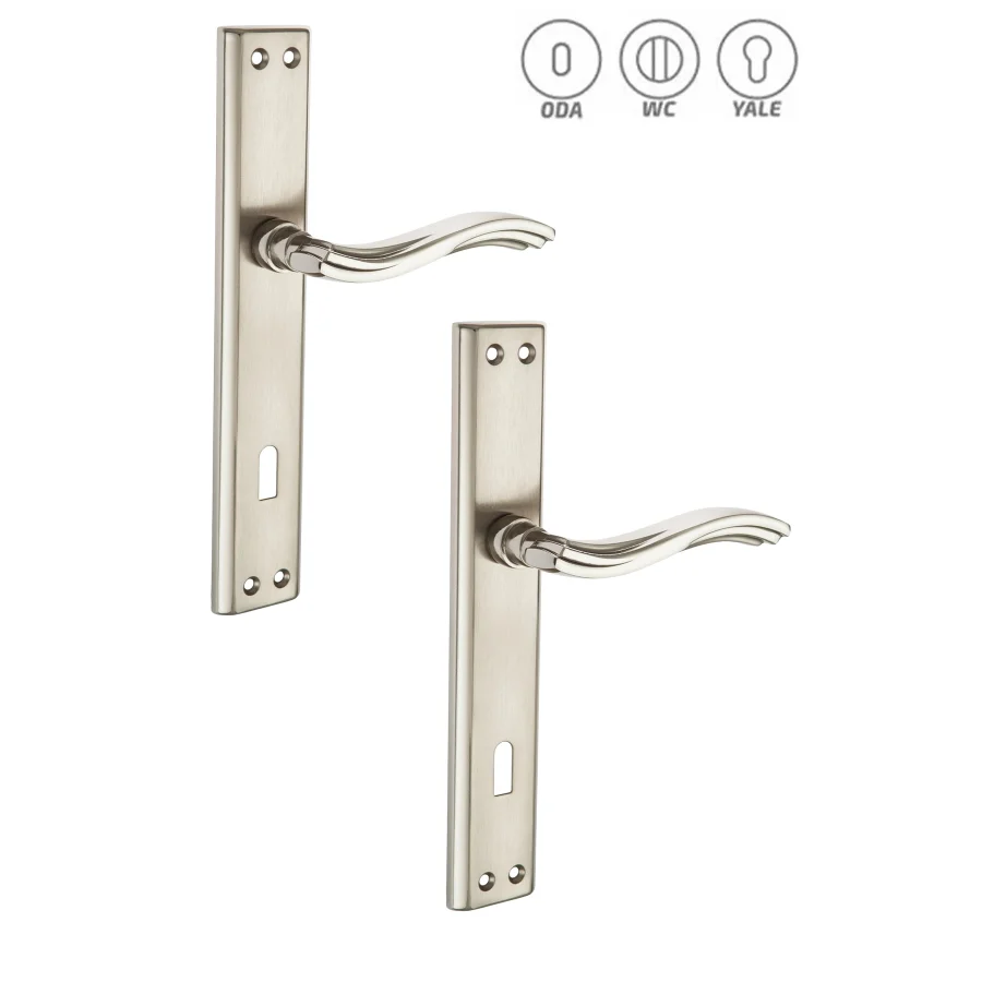 Yakut Nikel Saten Aynalı Kapı Kolu Takım