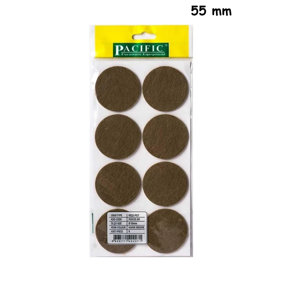 Yapışkanlı Keçe 55 mm Masa Sandalye Parke Zemin Koruyucu