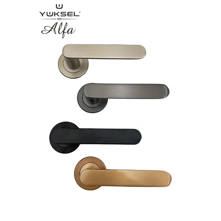 Yüksel Alfa Yuvarlak Rozetli Kapı Kolu