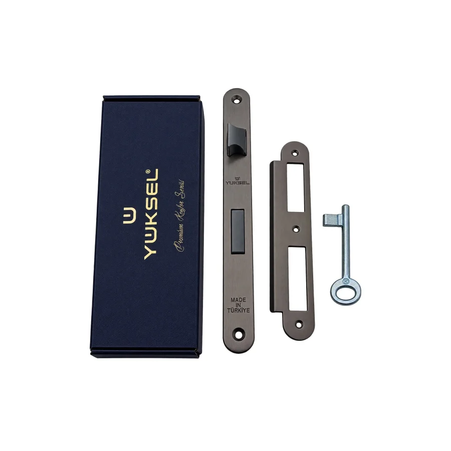 Yüksel Antrasit Sessiz Kilit 40 Mm / 40x23 İç Kapı Kilidi