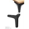 13 Cm Metal Mat Siyah Modern Tasarım Mobilya Ayağı