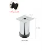 8 Cm Metal Mobilya Kanepe Baza Koltuk Metal Destek Ayağı Ayarlanabilir Krom Ayak 42 Mm