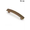 96 mm Hasır Antik Çekmece Dolap Kapak Kulpu Parlak Krom Metal Kulp