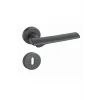 Nobel Oktavya Yuvarlak Rozetli Kapı Kolu Satine Antrasit