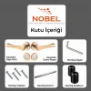 Nobel Pladium İnox Albrifin Altın Rozetli Kapı Kolu