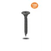 Sivri Uçlu Siyah Alçıpan Vidası 3.5x25 Sık Dişli Vida 100 Adet