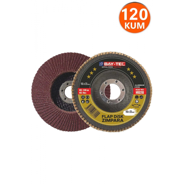 120 Kum Flap Disk Zımpara 115X22mm