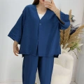 Tek Düğmeli Tensel Takım İndigo