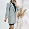 Açık Gri Oversize Ceket
