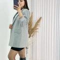 Açık Gri Oversize Ceket